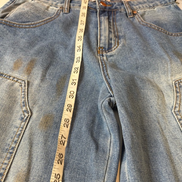 PTCL Ethical Brand High Rise Patch Pocket Jeans Size 27 Blue Denim - Picture 7 of 13